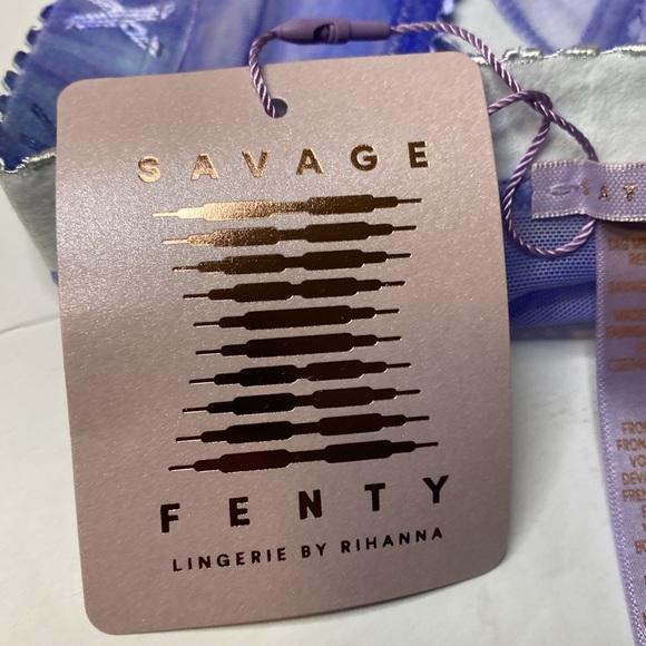 New Savage X Fenty curvy printed lace Brazilian rain tie dye panties size 3X - Picture 4 of 5